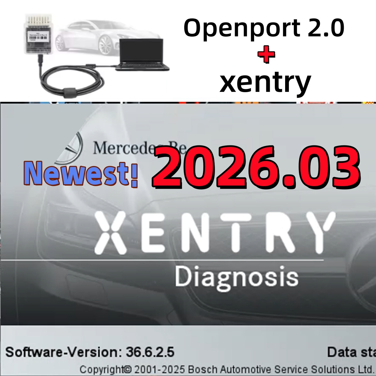 Auto Repair Shop Diagnostics - Xentry 2026.3 Software Completo Nova Versão